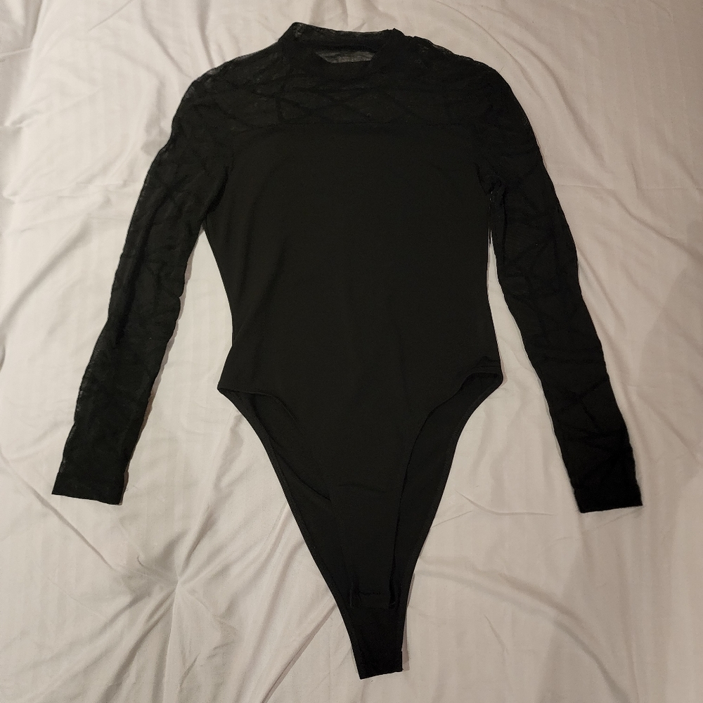 Black Mesh Bodysuit